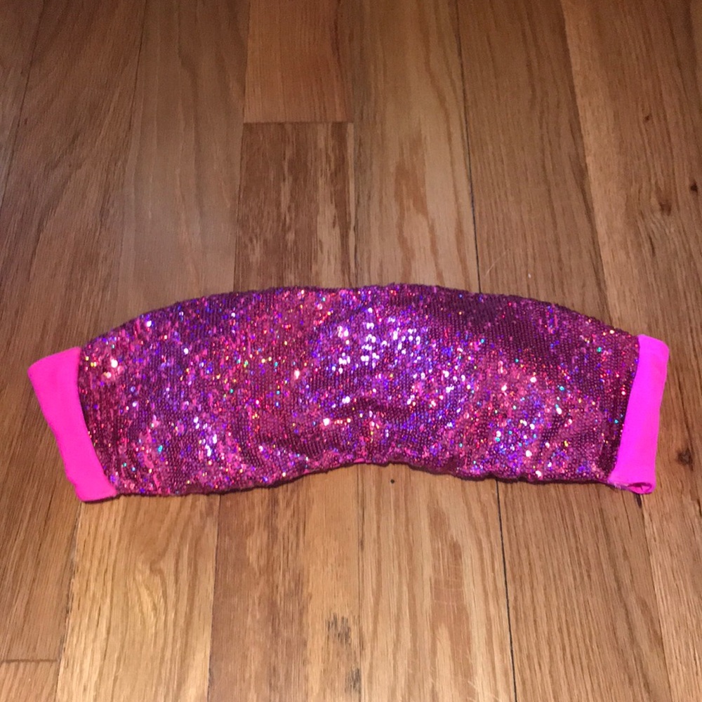 Victoria Secret Sequin Bandeau Swim Top
